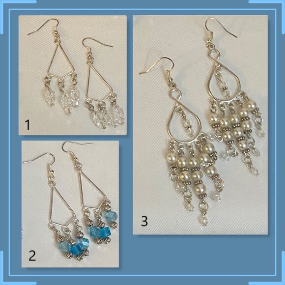 NEW Handcrafted Chandelier earrings - Picture 1 of 9